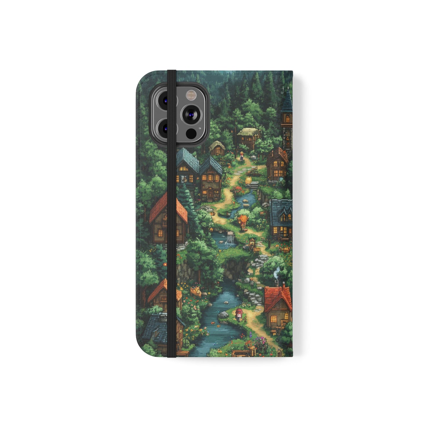 Pixel Forest Hamlet - Wallet Flip Case