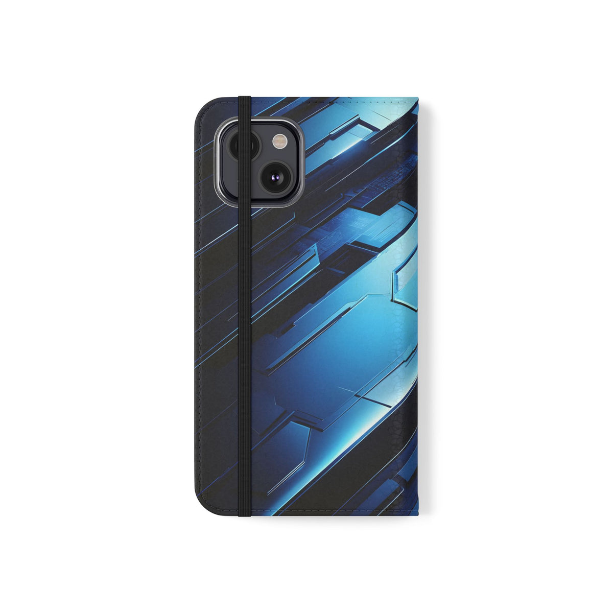 Blue Tech Matrix - Wallet Flip Case