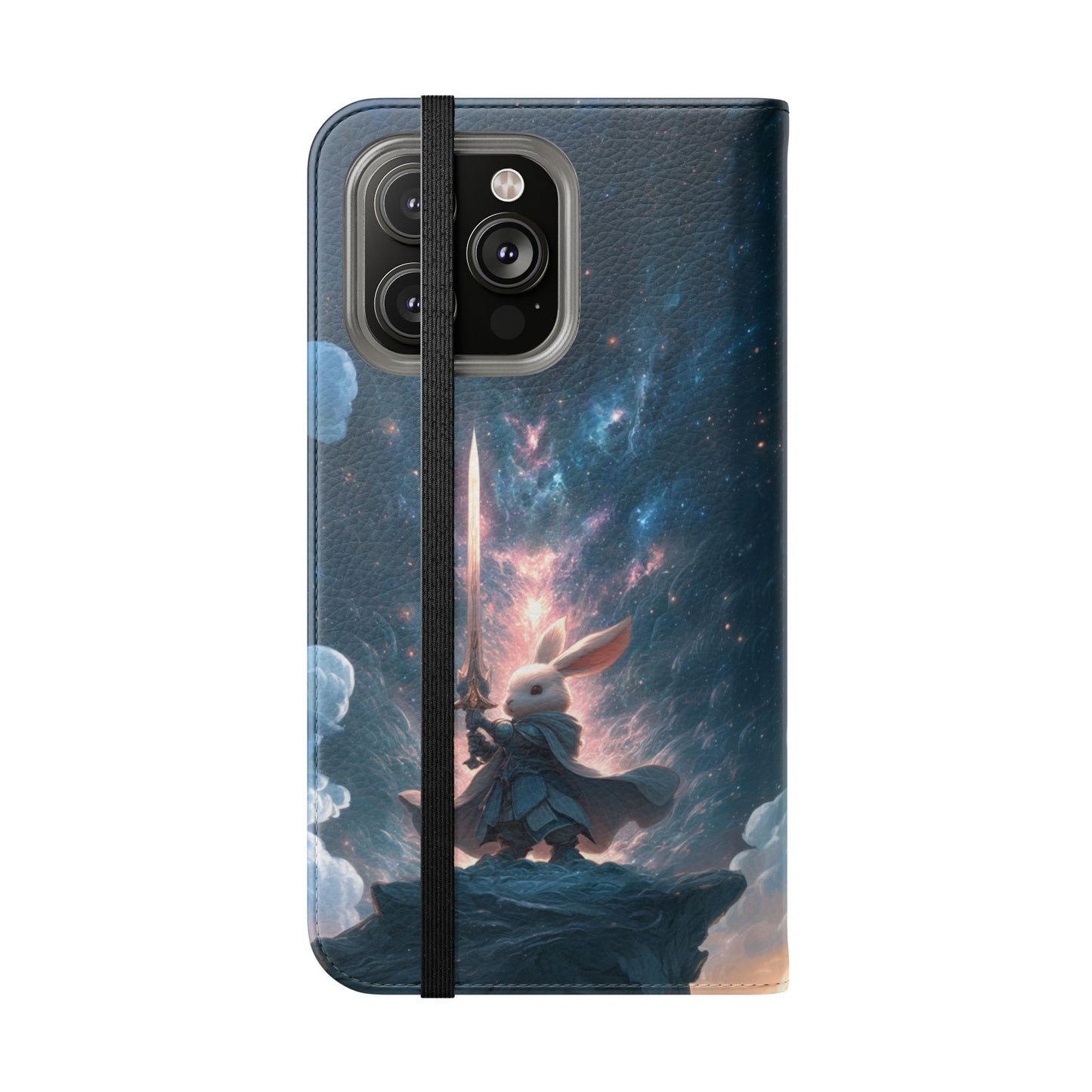 Cosmic Warrior Rabbit - Wallet Flip Case