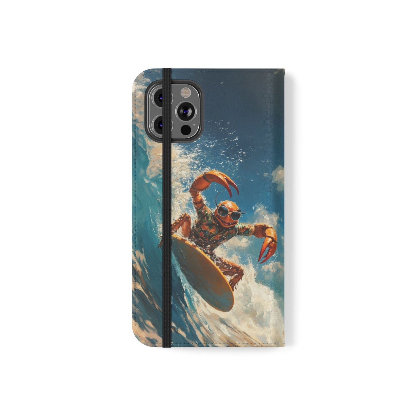 Surfing Crab - Wallet Flip Case