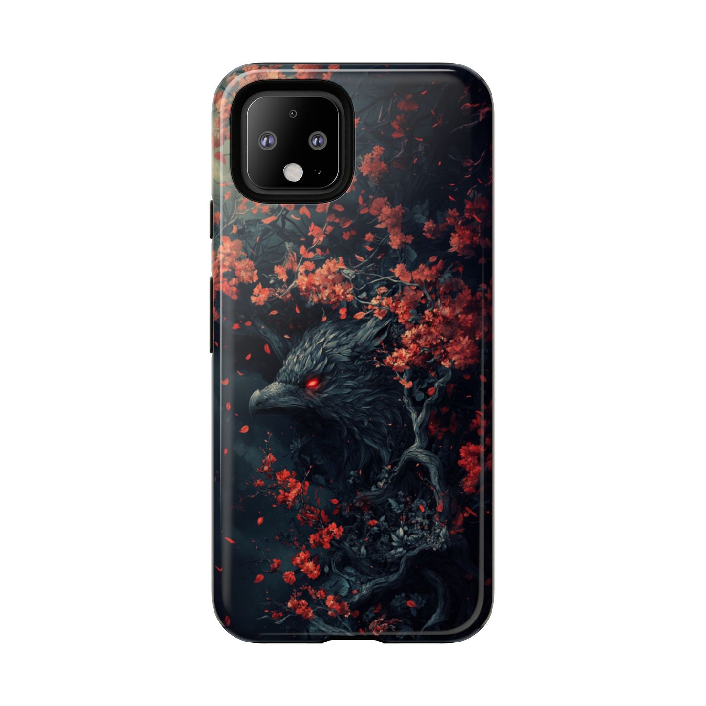 Crimson Raven Bloom – Tough Google Pixel Case