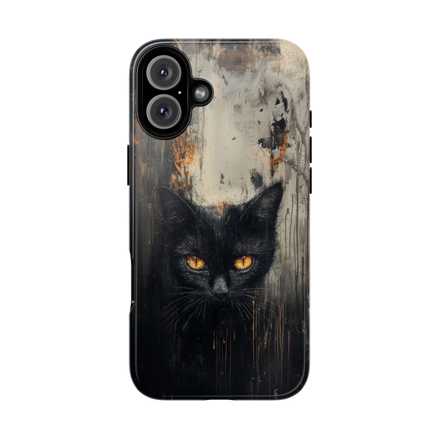 Black Cat Shadow Gaze - Tough iPhone Case
