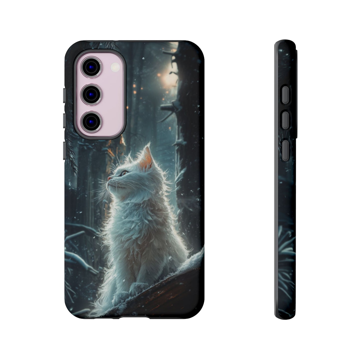 Winter Enchantment White Cat Phone Case - iPhone, Google Pixel, Samsung Galaxy