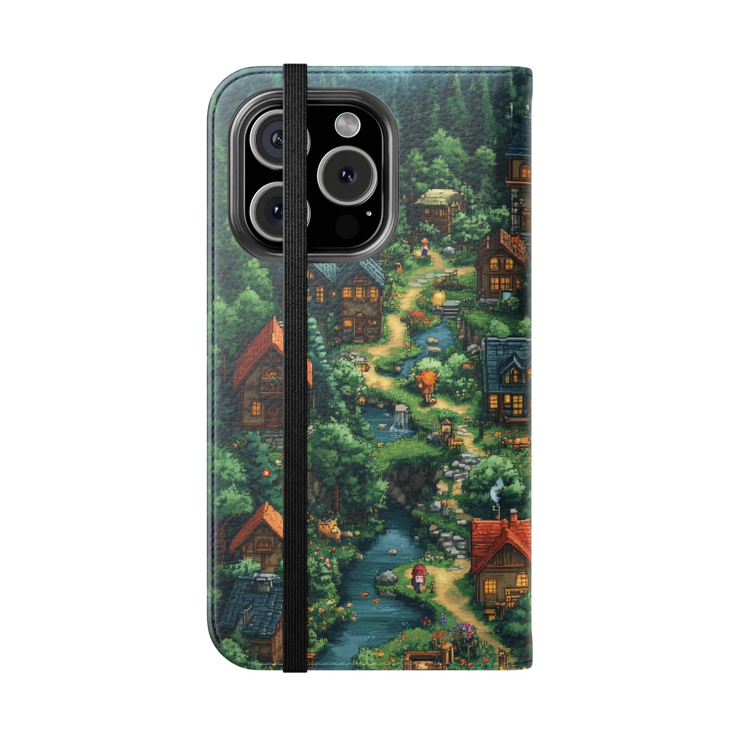 Pixel Forest Hamlet - Wallet Flip Case