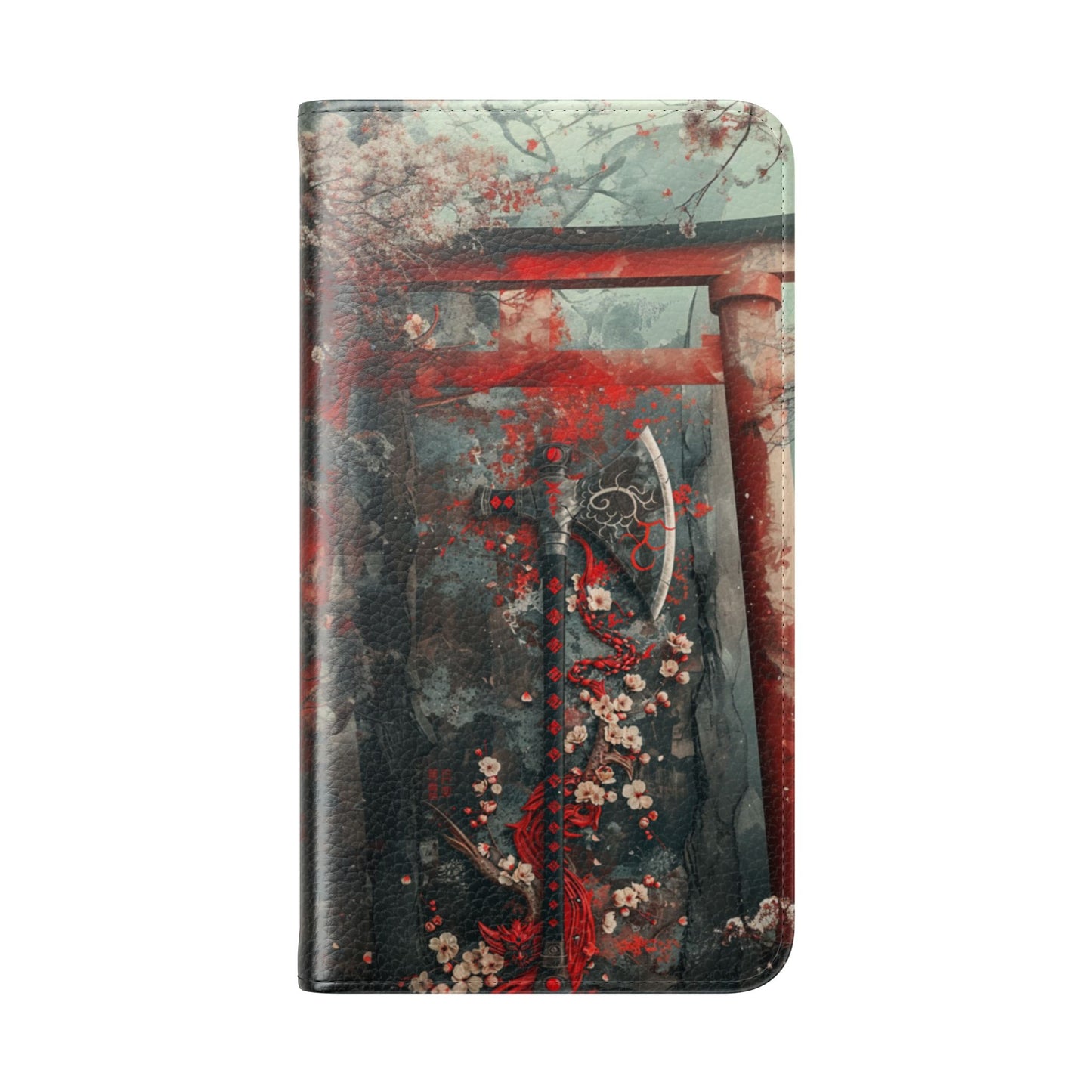 Sakura Warrior Axe - Wallet Flip Case