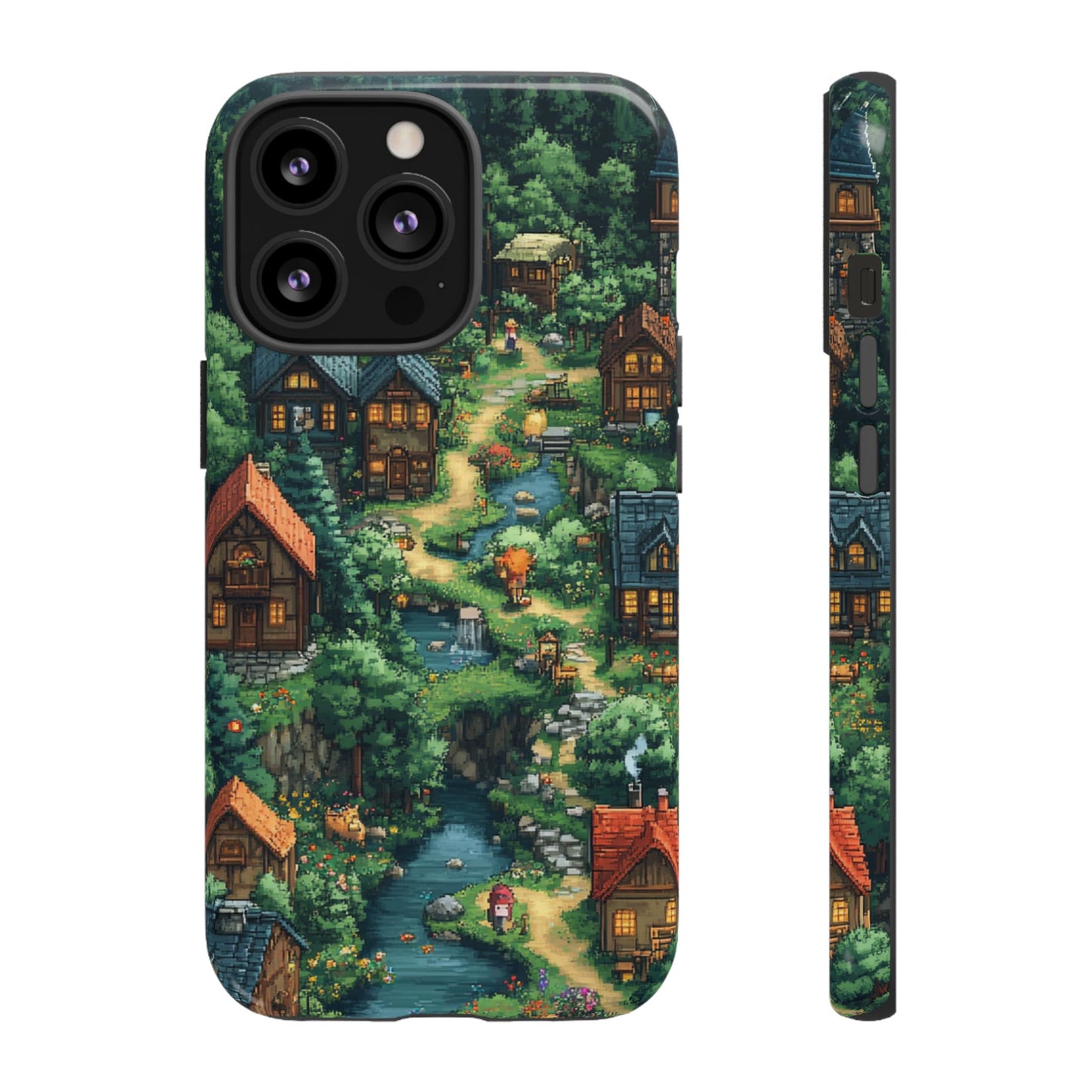 Enchanted Village: Pixel Paradise Phone Case - iPhone, Google Pixel, Samsung Galaxy