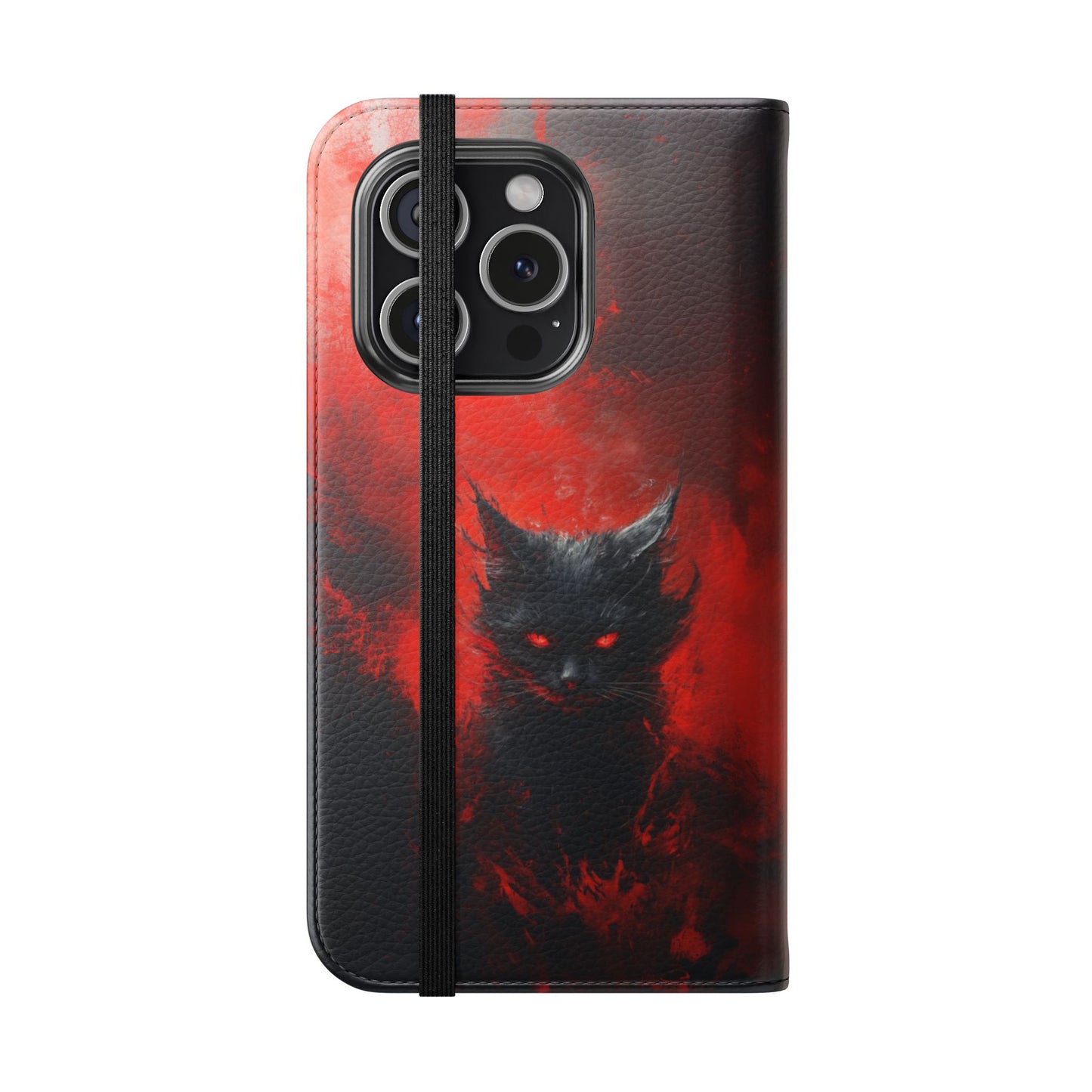 Fire Demon Black Cat - Wallet Flip Case