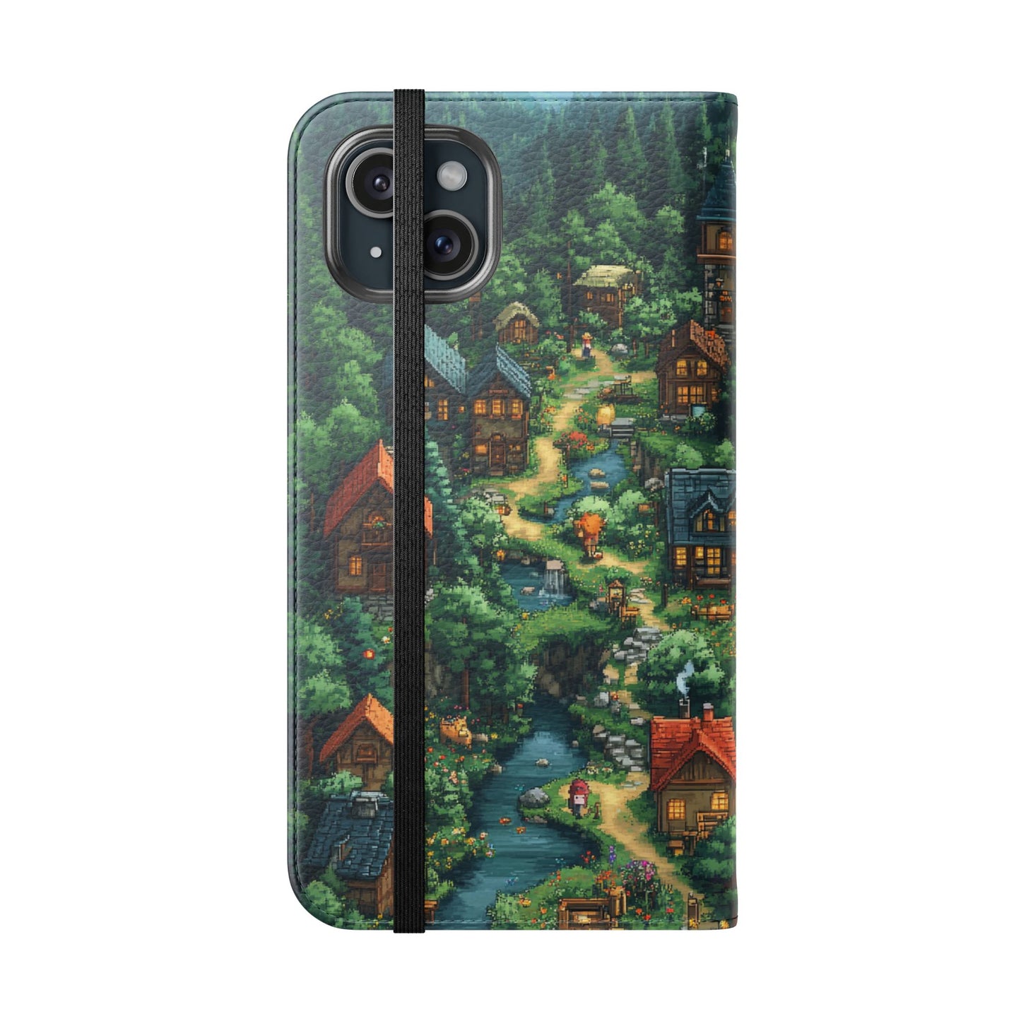Pixel Forest Hamlet - Wallet Flip Case