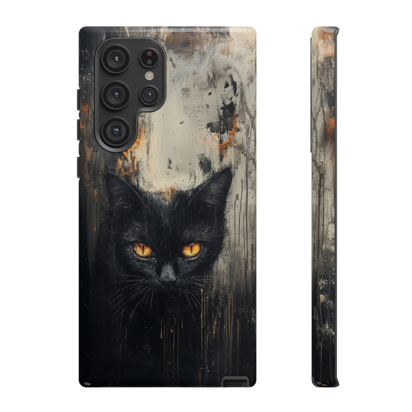 Black Cat Shadow Gaze - Tough Samsung Galaxy Case