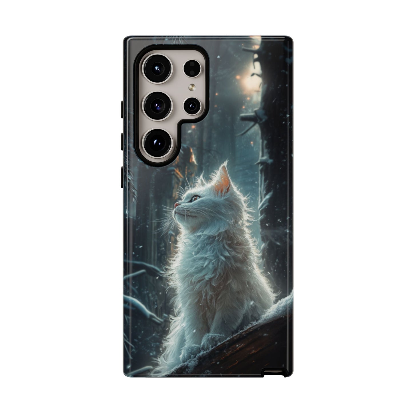 Winter Enchantment White Cat Phone Case - iPhone, Google Pixel, Samsung Galaxy