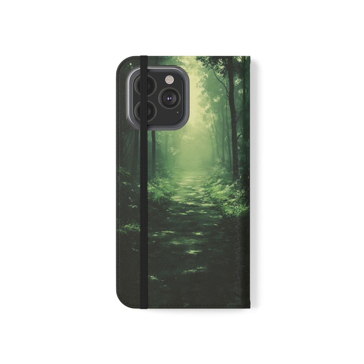 Emerald Mist Forest Path - Wallet Flip Case