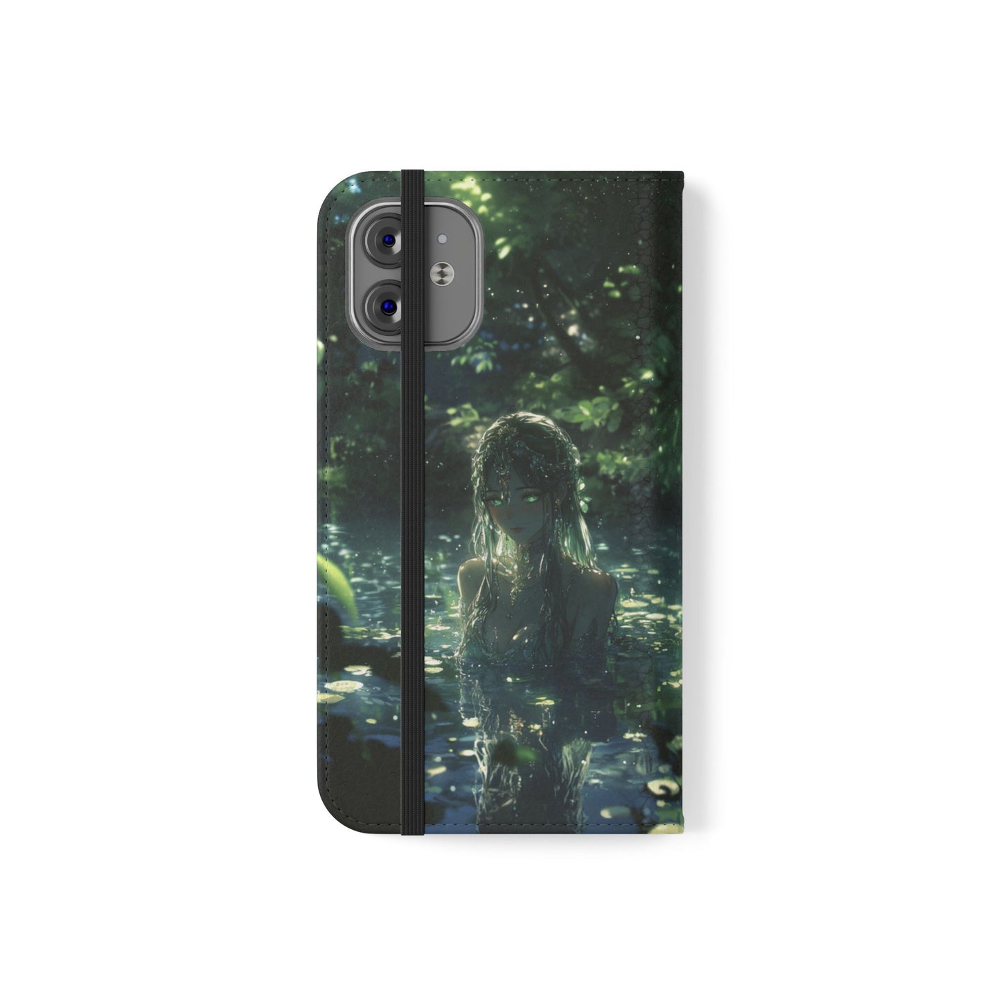 Forest Water Nymph Green Eyes Pond - Wallet Flip Case