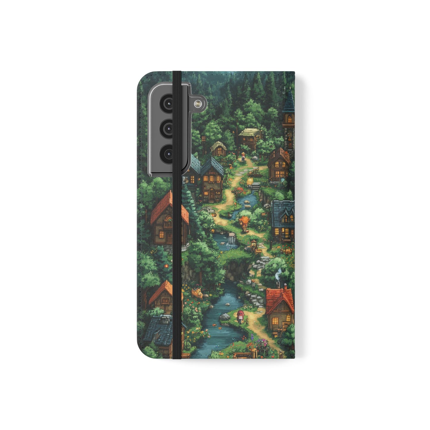 Pixel Forest Hamlet - Wallet Flip Case