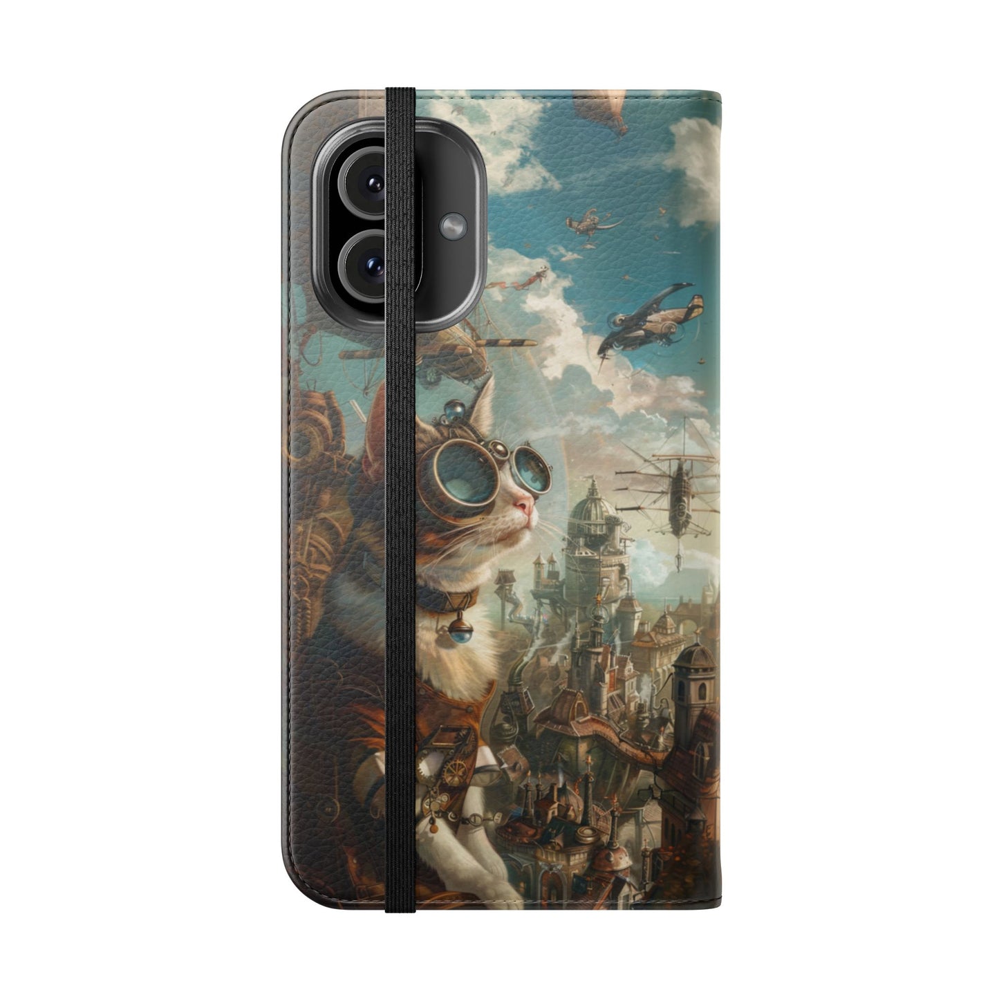Steampunk Aviator Cat - Wallet Flip Case