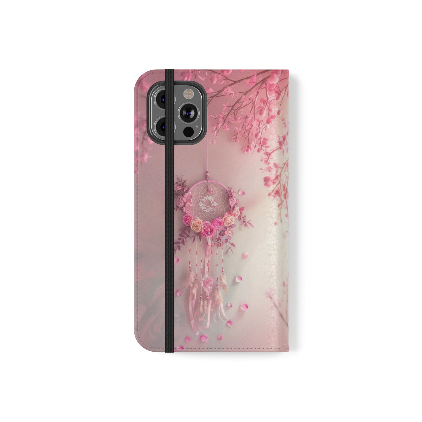 Pink Rose Dreamcatcher - Wallet Flip Case