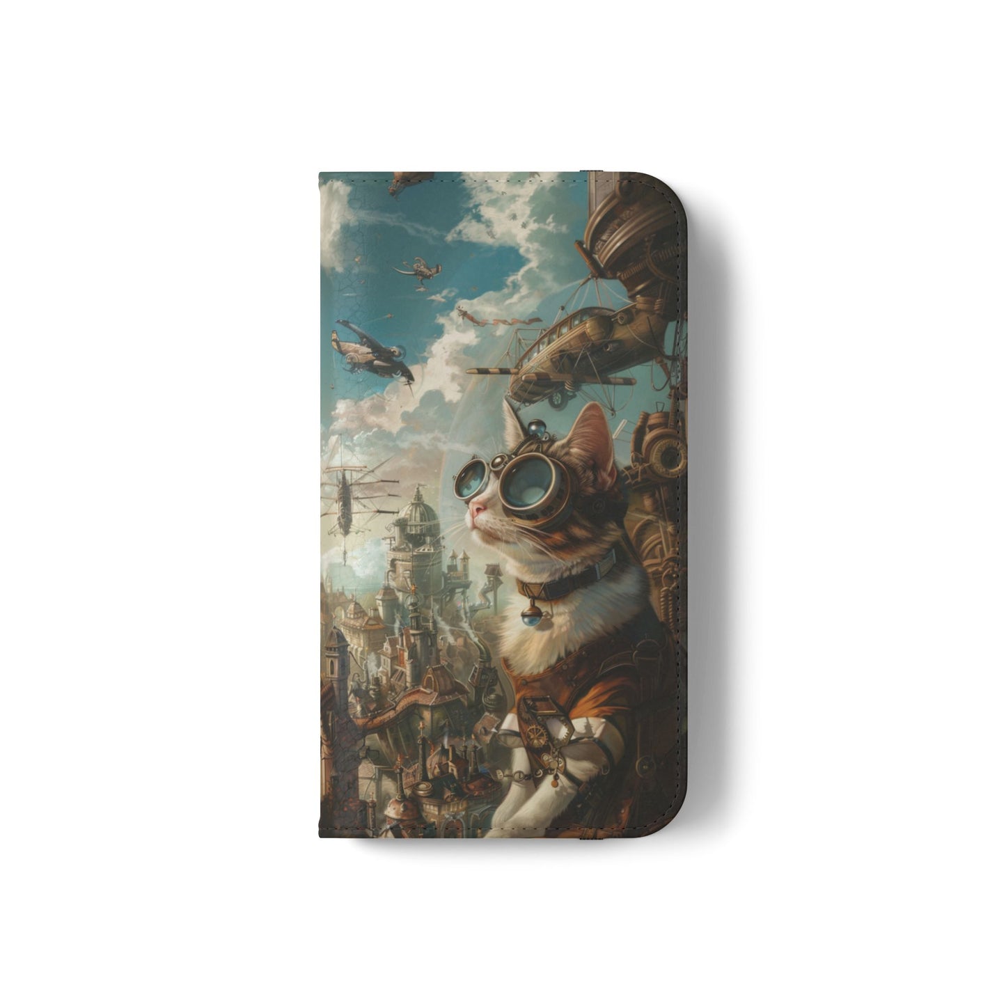 Steampunk Aviator Cat - Wallet Flip Case