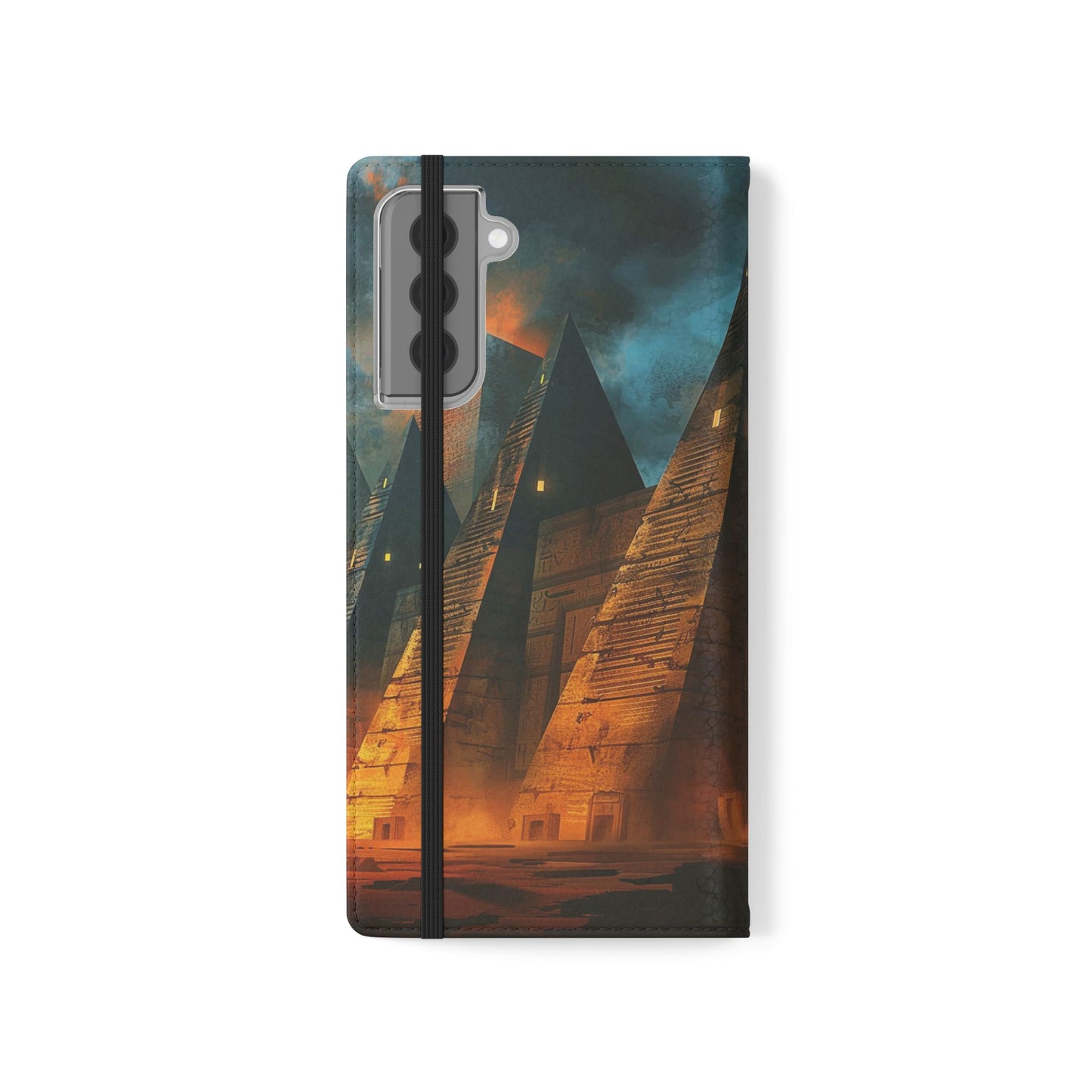 Ancient Egyptian Pyramids Sunset - Wallet Flip Case