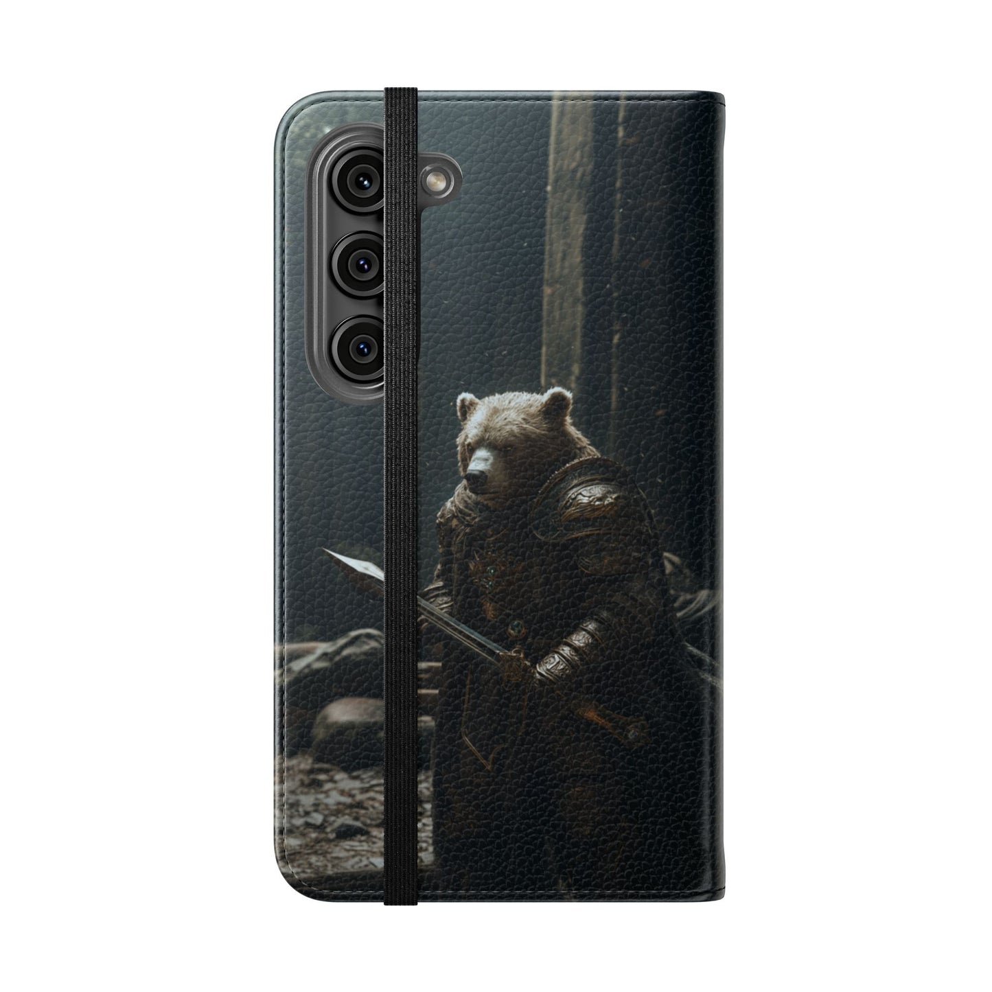 Medieval Bear Warrior Knight - Wallet Flip Case