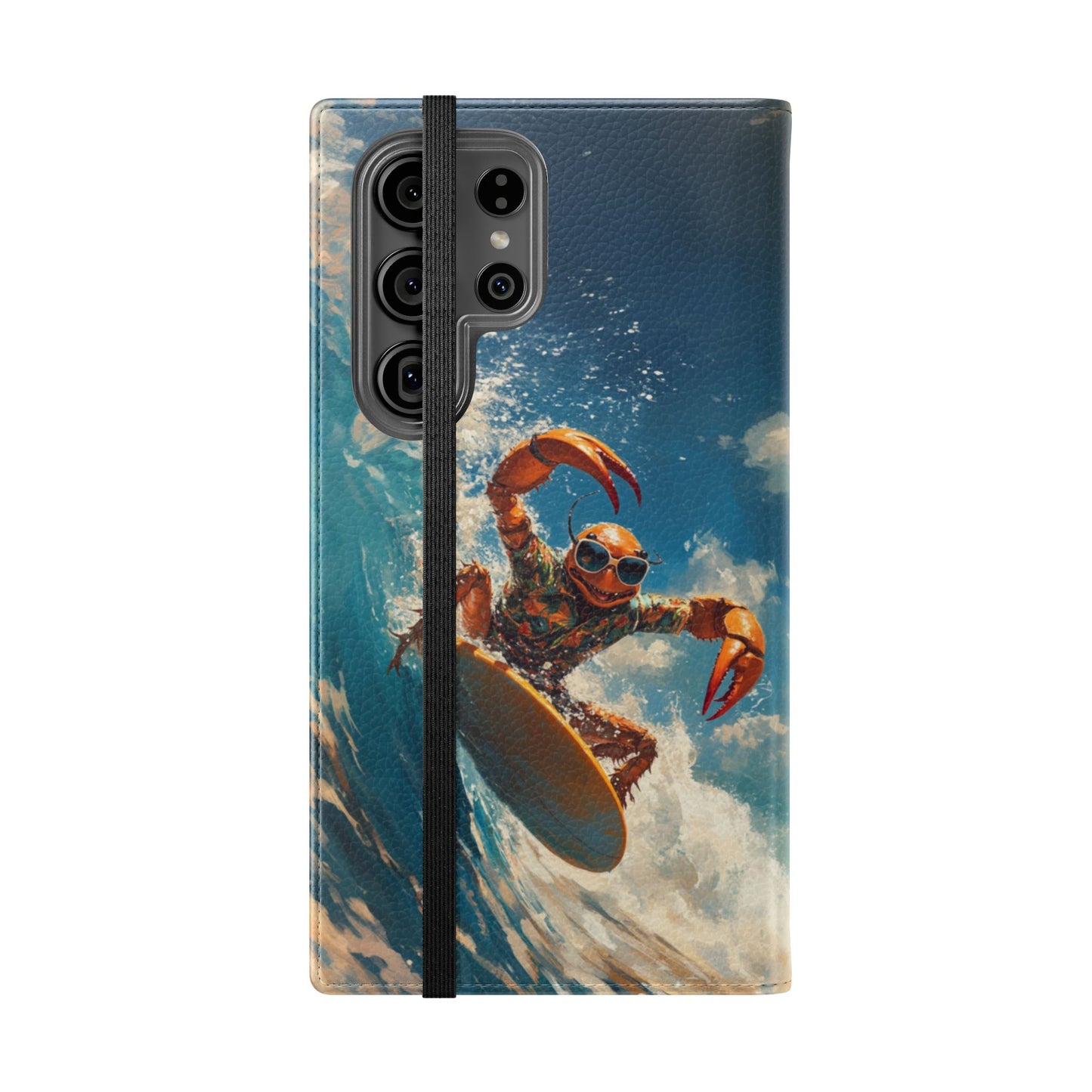 Surfing Crab - Wallet Flip Case