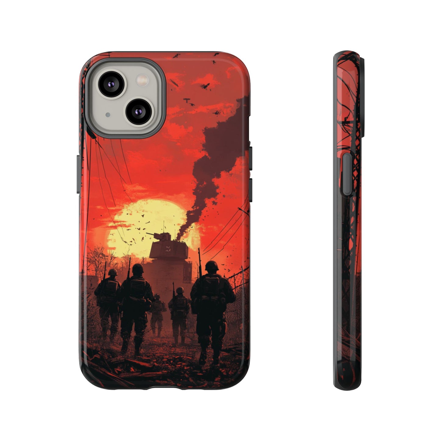 Dystopian Sunset Soldier Phone Case - iPhone, Google Pixel, Samsung Galaxy