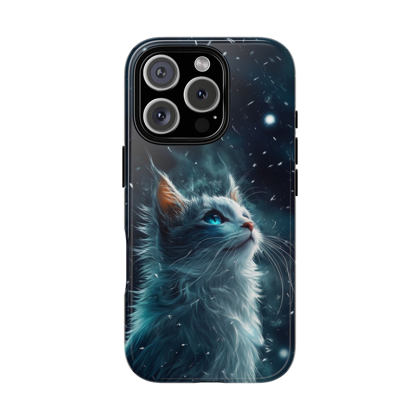 Ethereal Gaze White Cat Phone Case - iPhone, Google Pixel, Samsung Galaxy