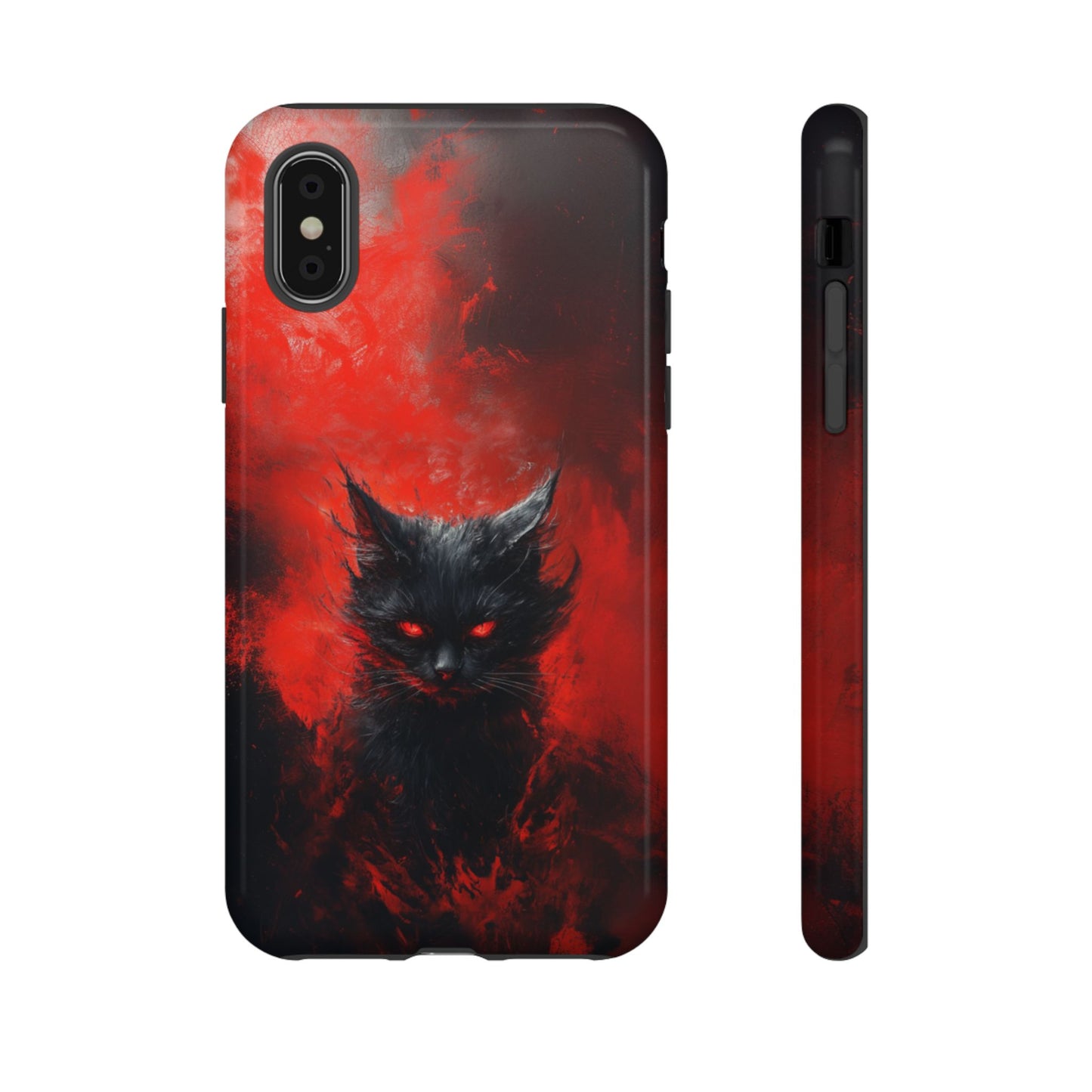 Fire Demon Black Cat - Tough iPhone Case