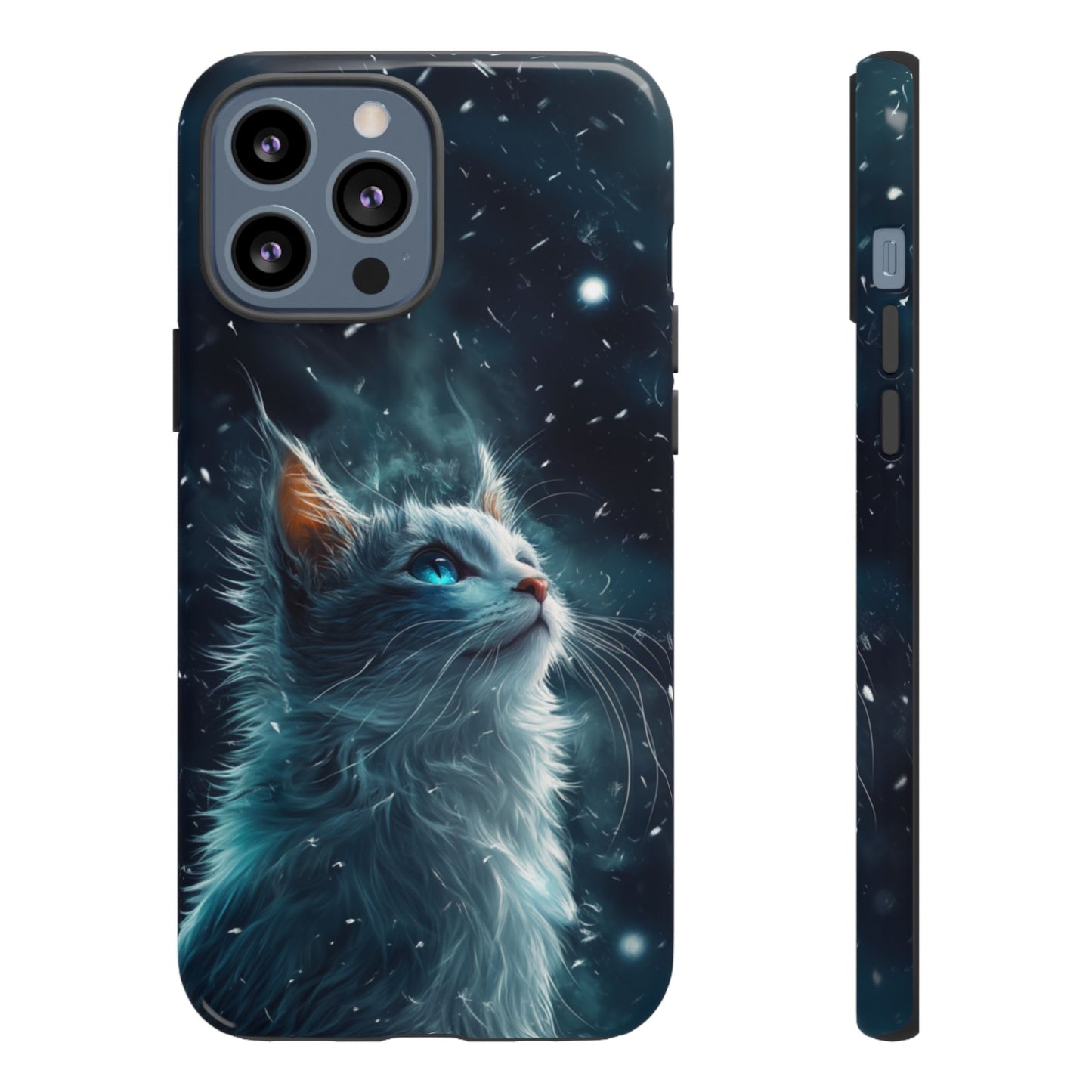 Ethereal Gaze White Cat Phone Case - iPhone, Google Pixel, Samsung Galaxy