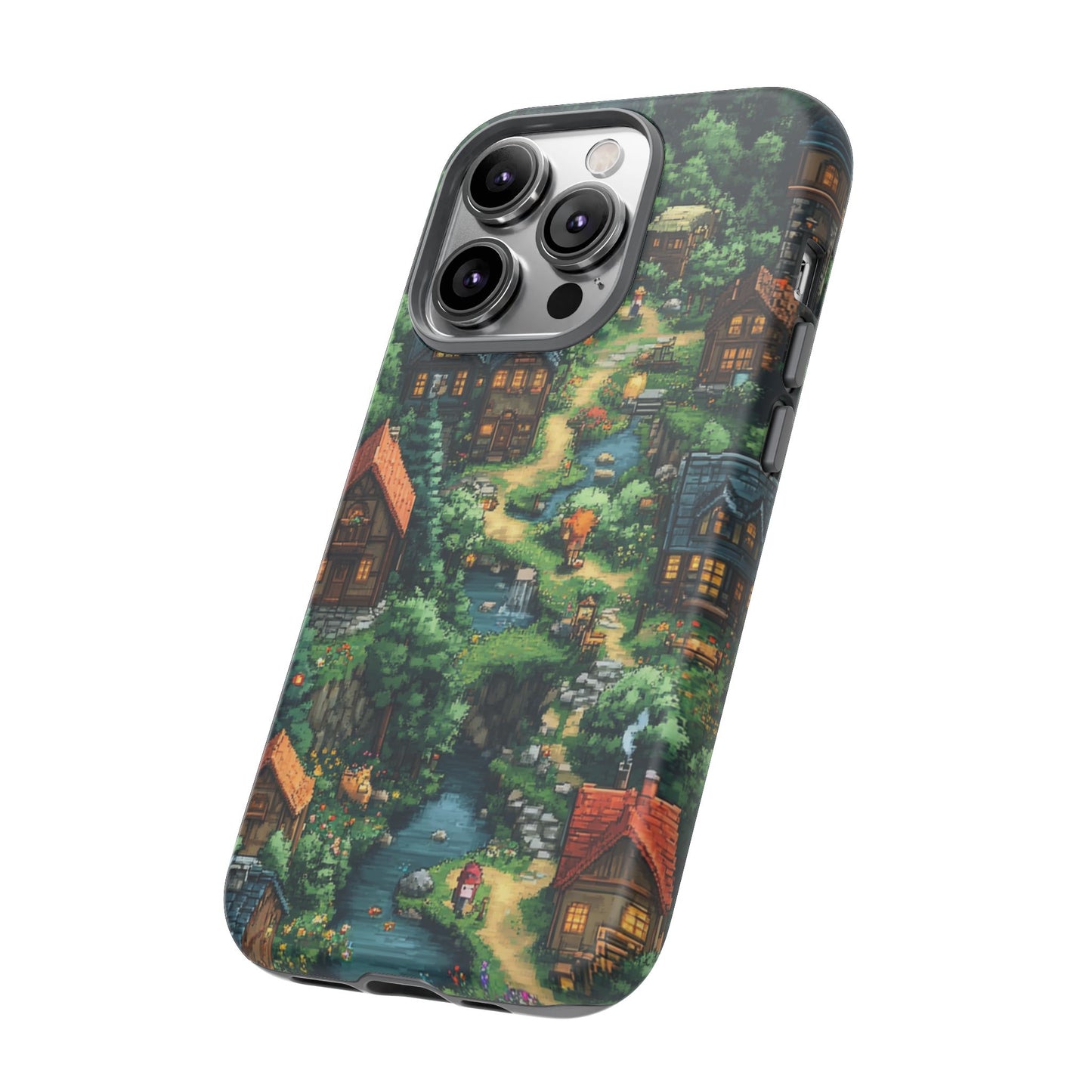 Enchanted Village: Pixel Paradise Phone Case - iPhone, Google Pixel, Samsung Galaxy