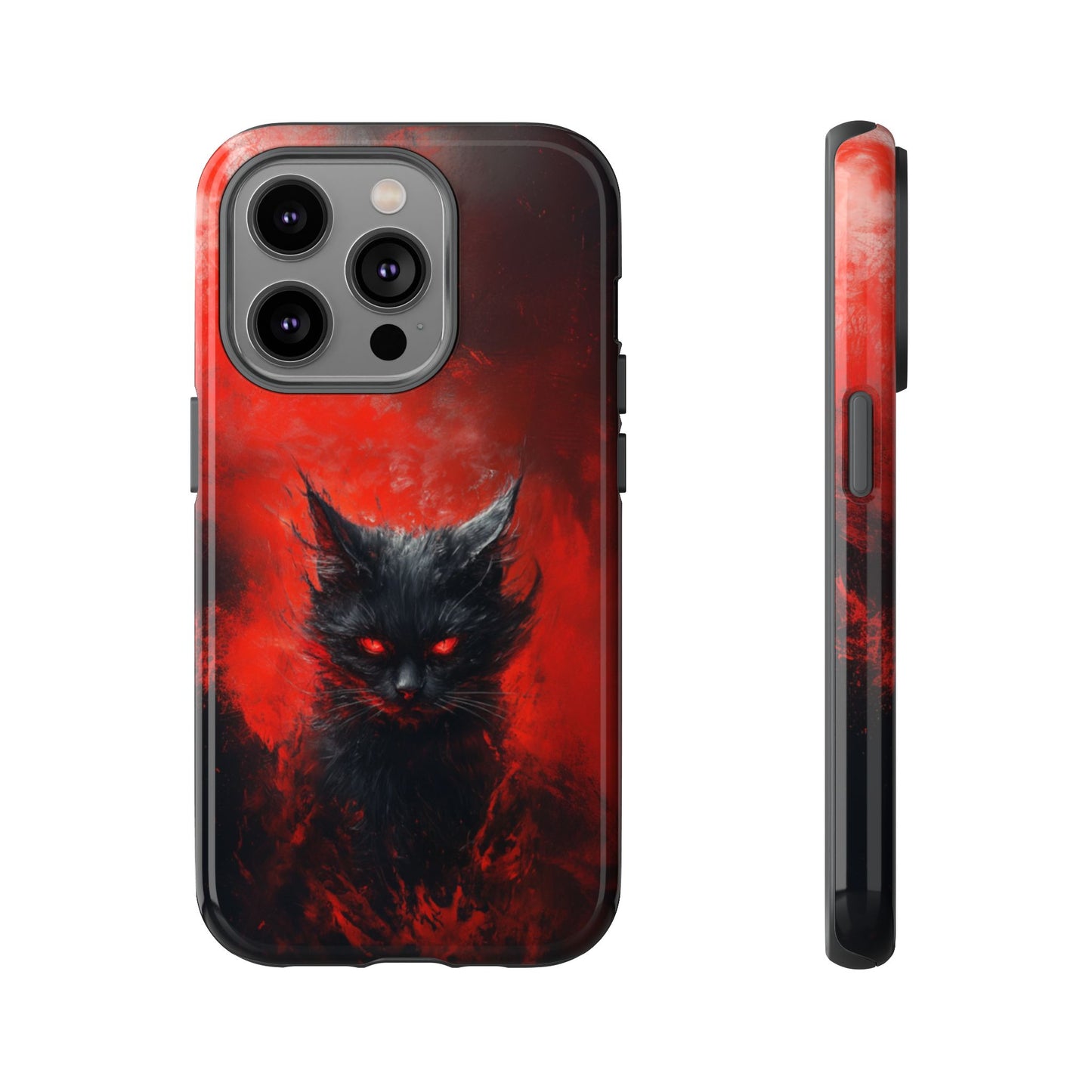 Fire Demon Black Cat - Tough iPhone Case