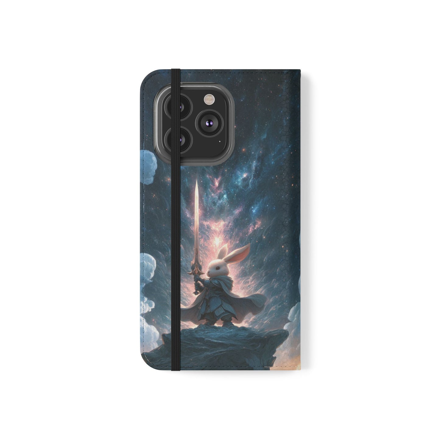 Cosmic Warrior Rabbit - Wallet Flip Case