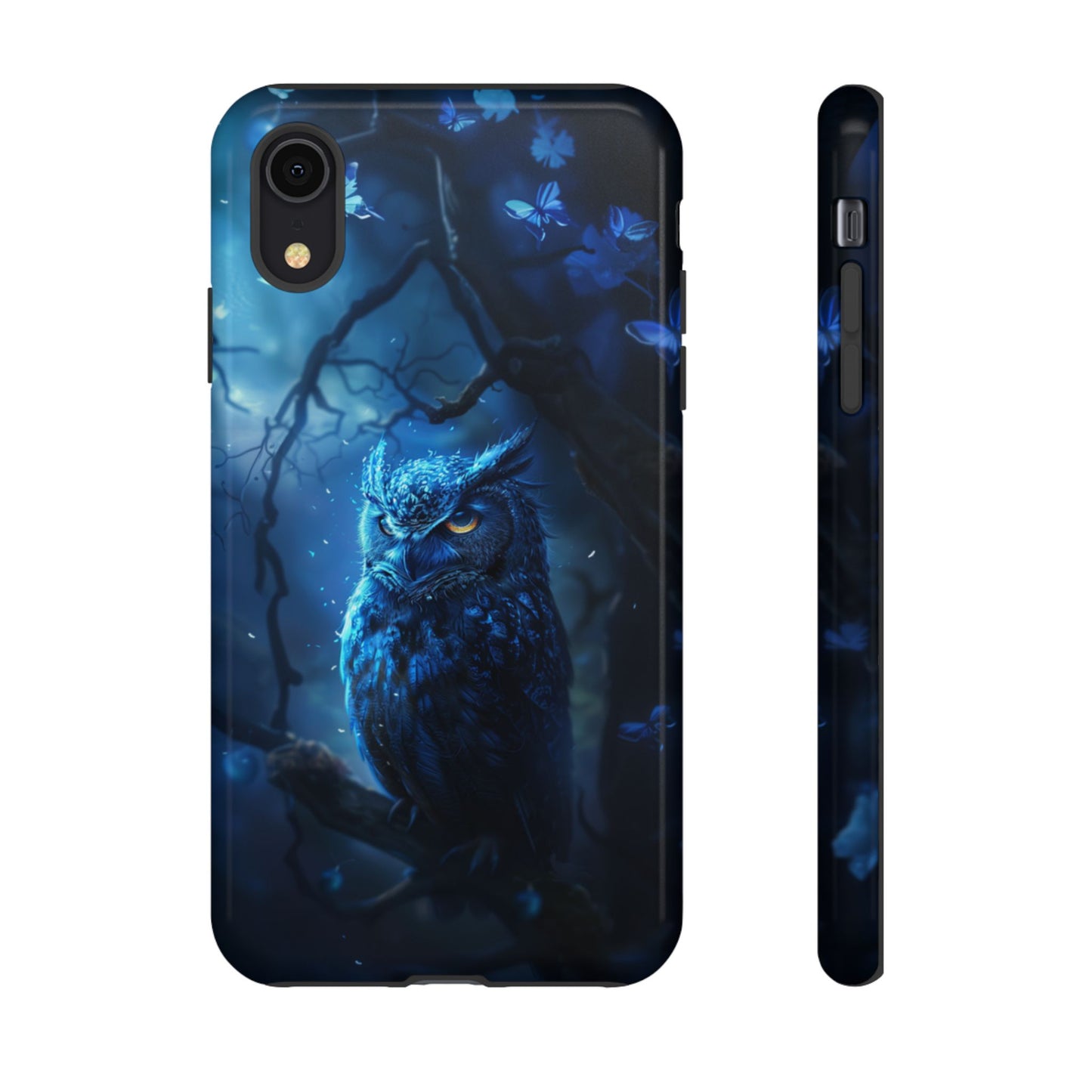Azure Nocturne Owl – Tough iPhone Case