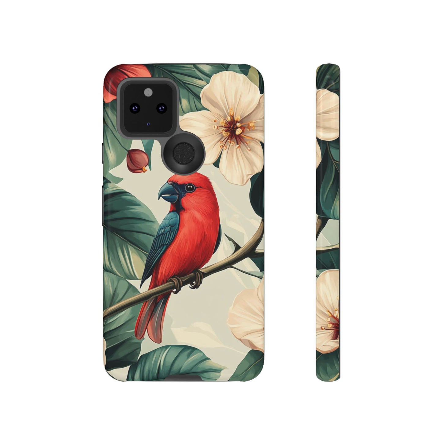 Tropical Bird and Hibiscus Phone Case – iPhone, Google Pixel, Samsung Galaxy