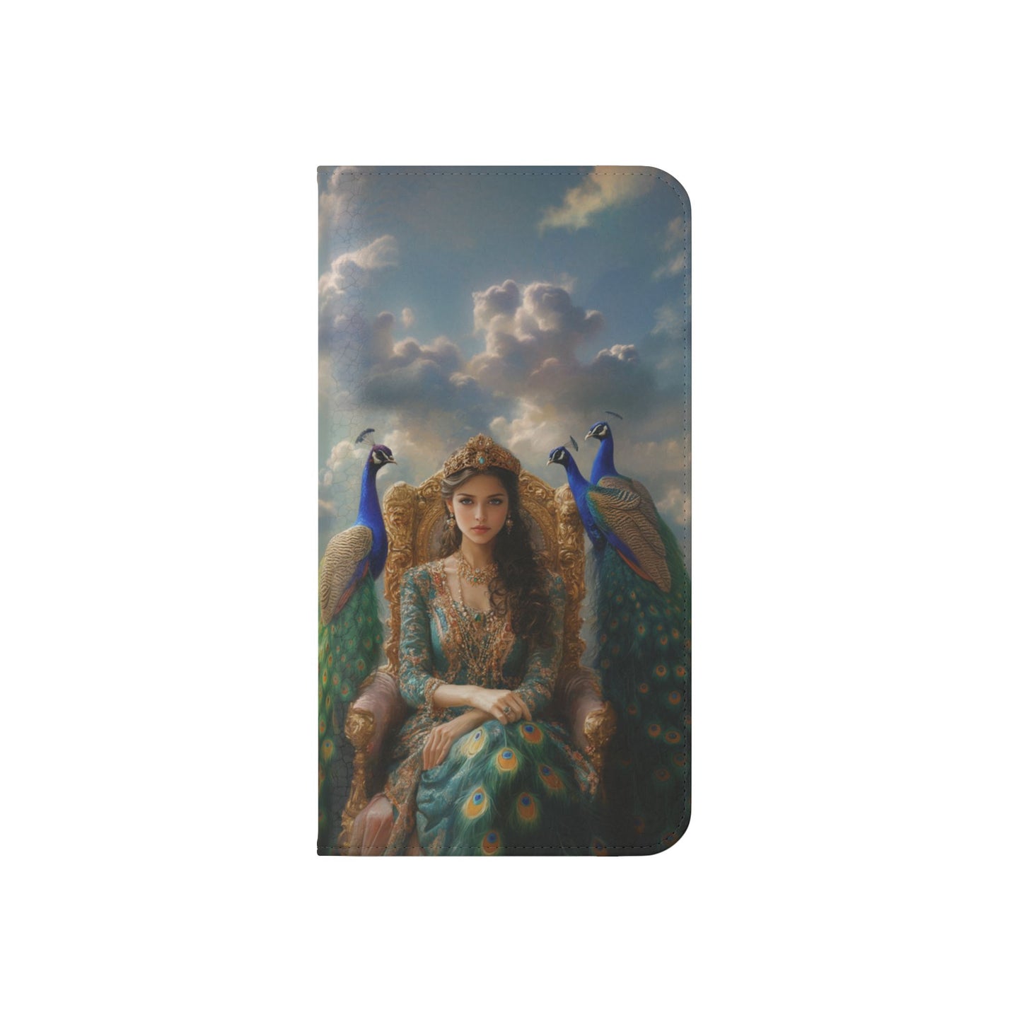 Hera Peacock Empress Golden Throne - Wallet Flip Case