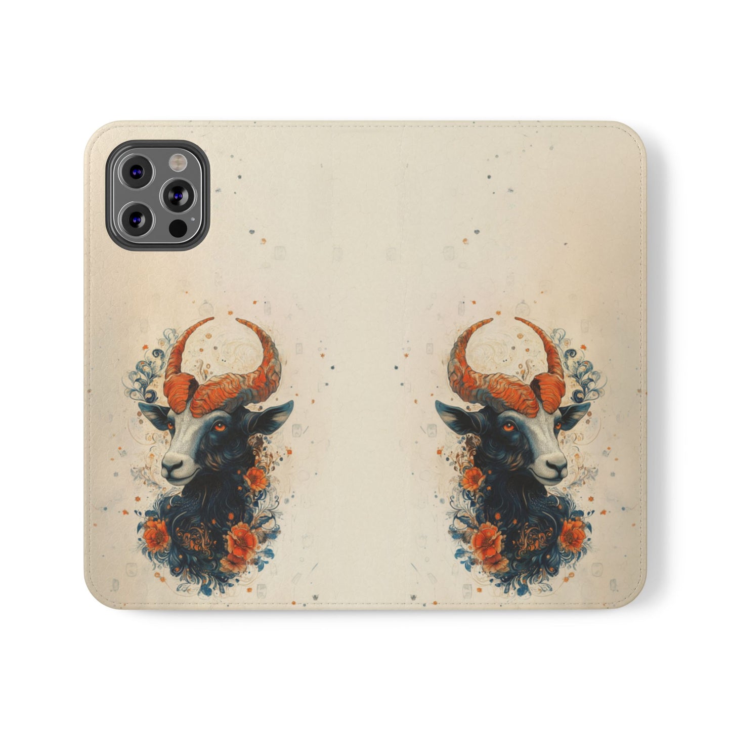 Capricorn Celestial Goat - Wallet Flip Case