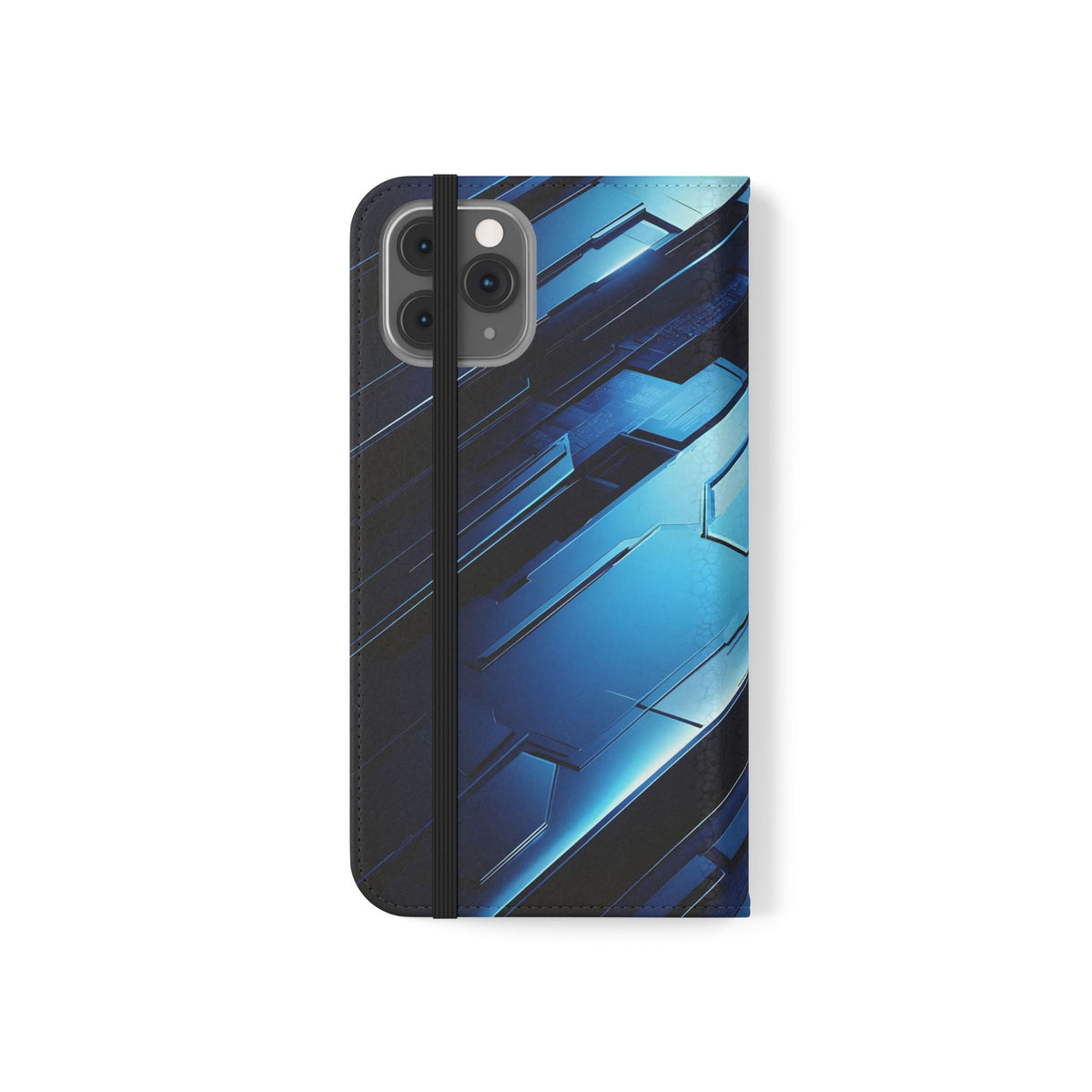 Blue Tech Matrix - Wallet Flip Case