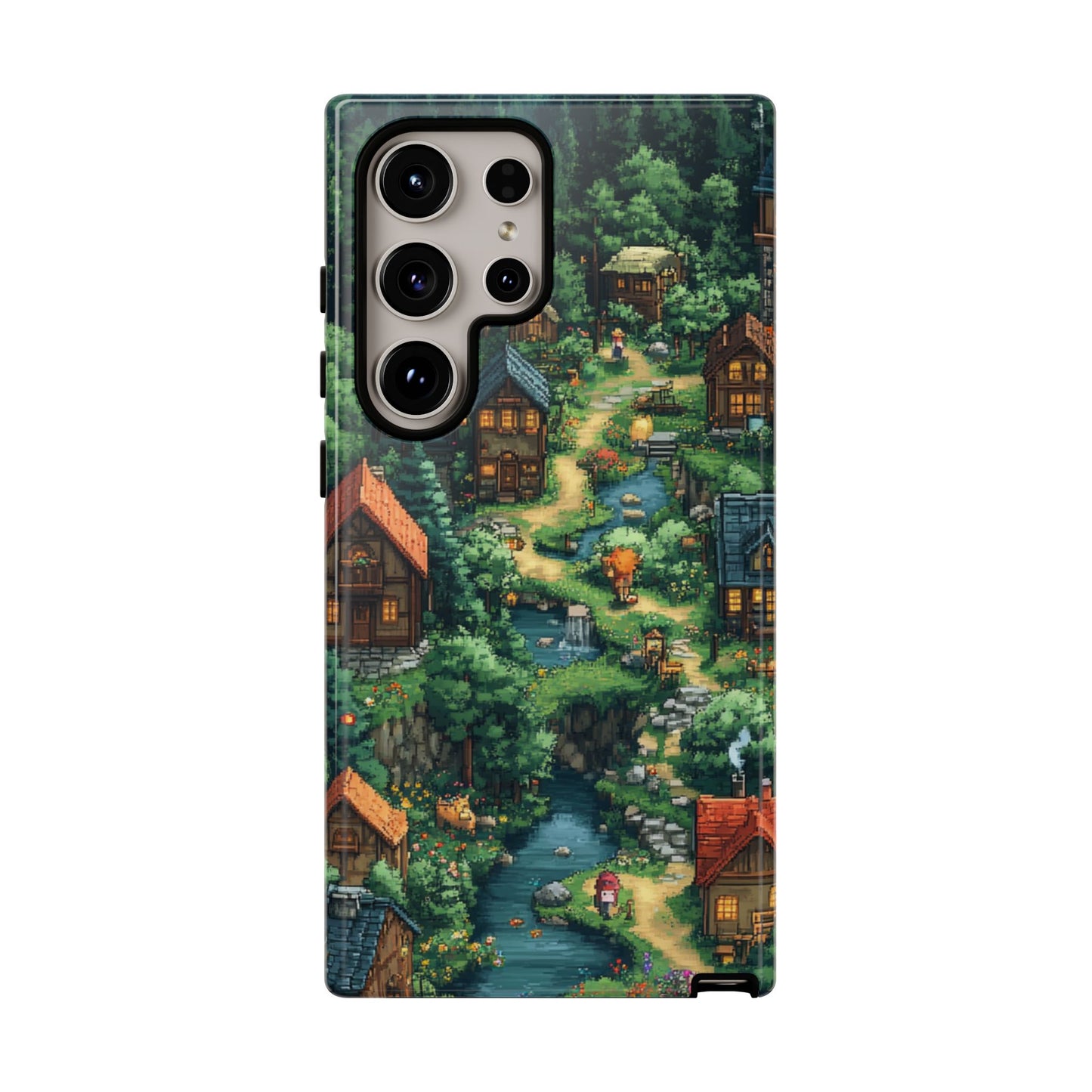 Enchanted Village: Pixel Paradise Phone Case - iPhone, Google Pixel, Samsung Galaxy