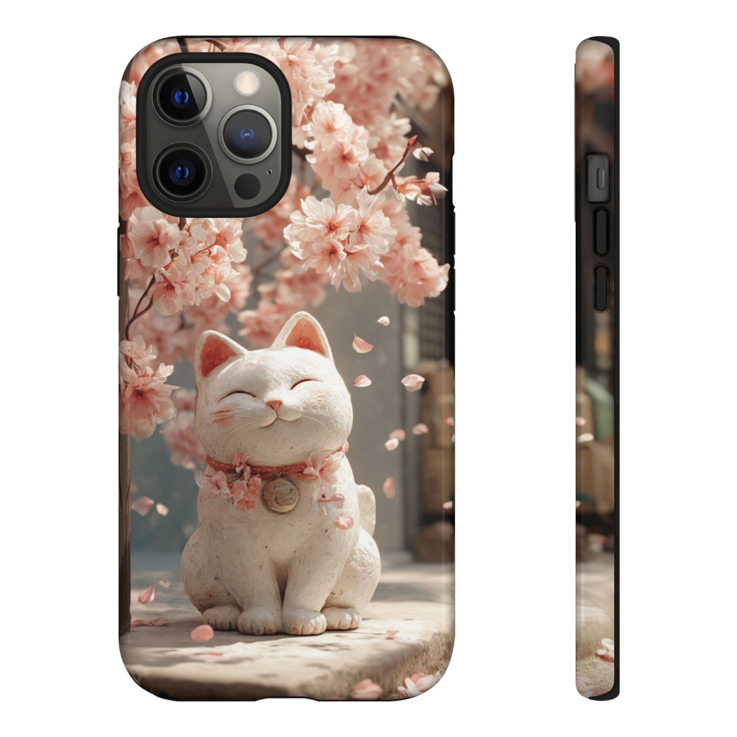 Sakura Lucky Cat - Tough iPhone Case