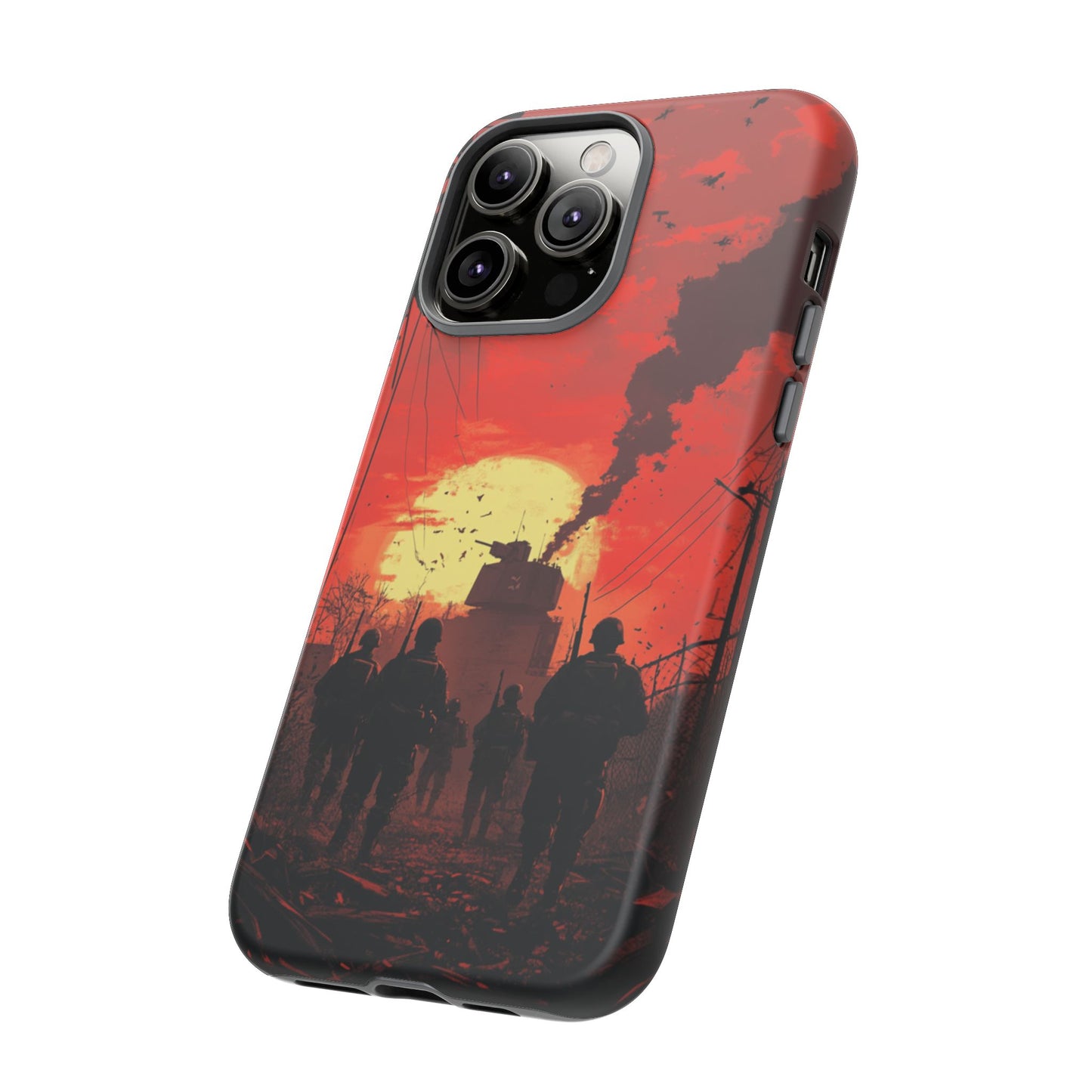 Dystopian Sunset Soldier Phone Case - iPhone, Google Pixel, Samsung Galaxy