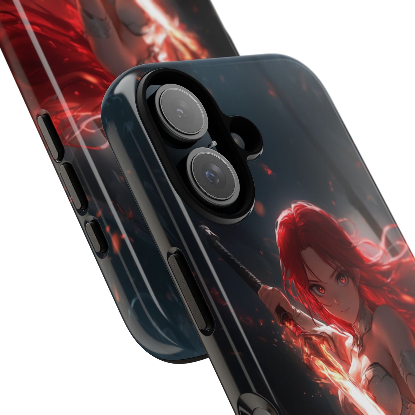 Crimson Ember Warrior – Tough iPhone Case