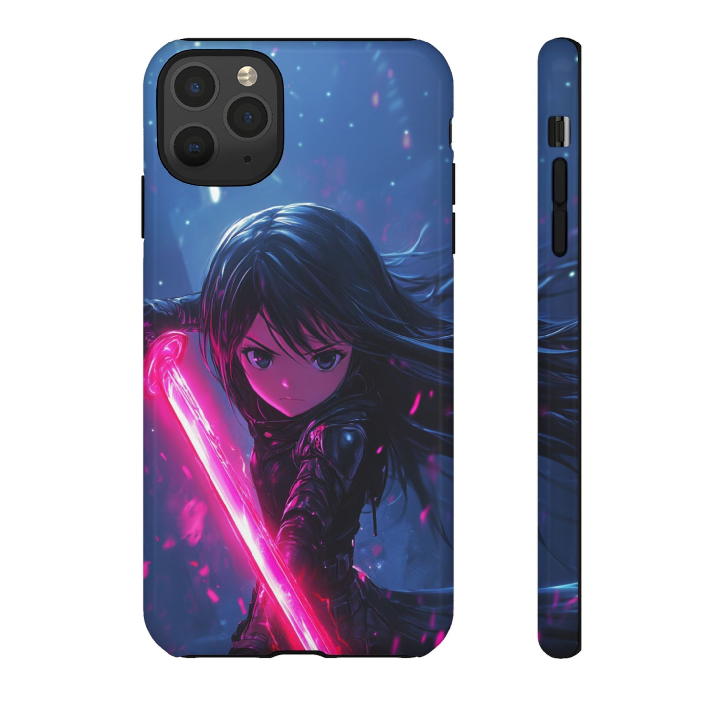 Neon Blade Warrior – Tough iPhone Case