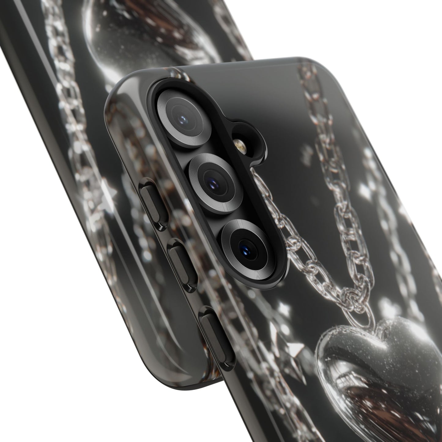 Silver Heart Chains - Tough Samsung Galaxy Case