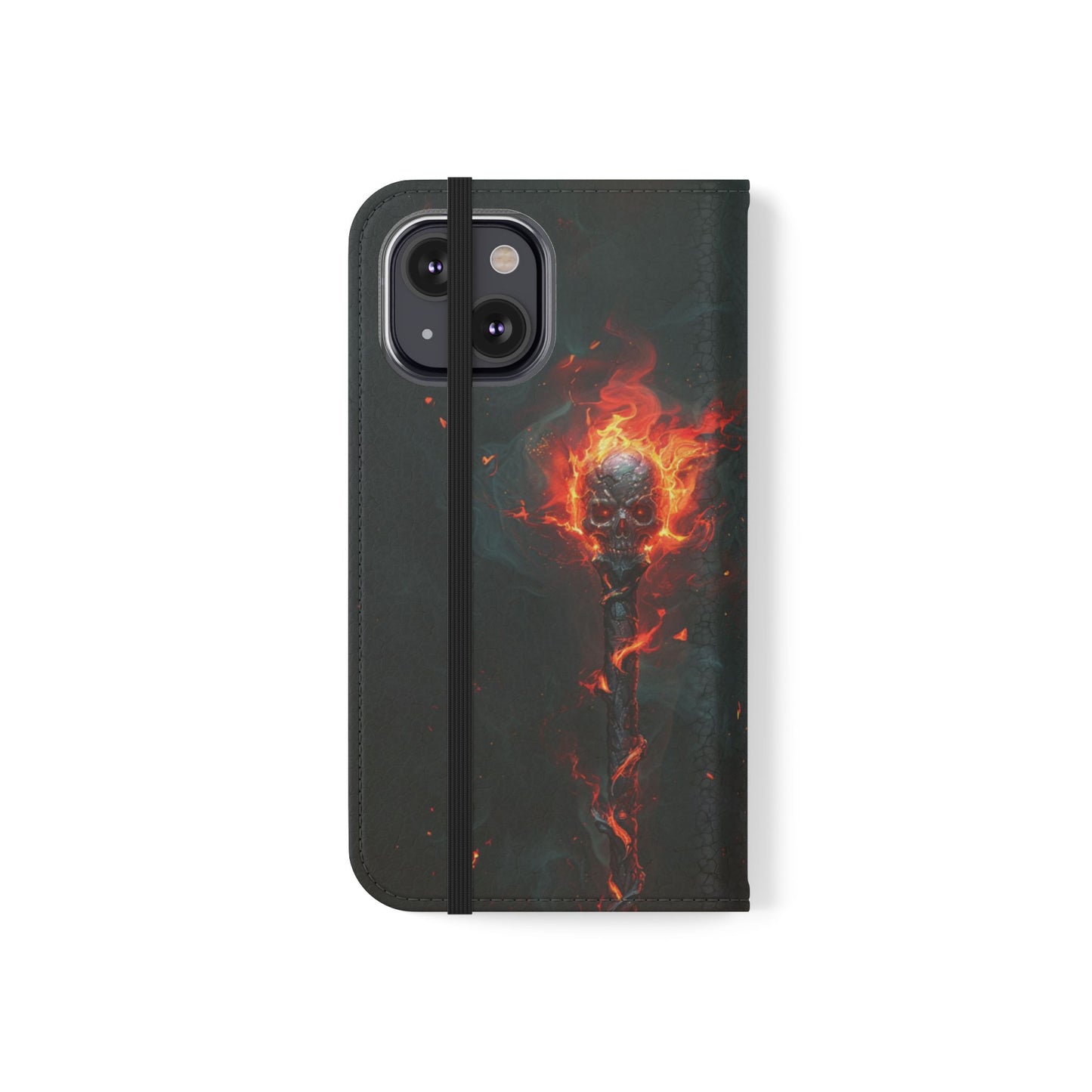 Inferno Skull Staff - Wallet Flip Case