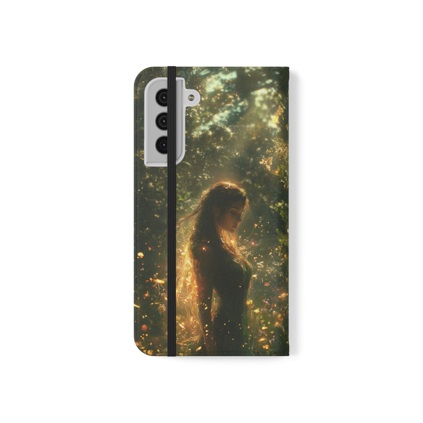 Forest Goddess Golden Light Meadow - Wallet Flip Case