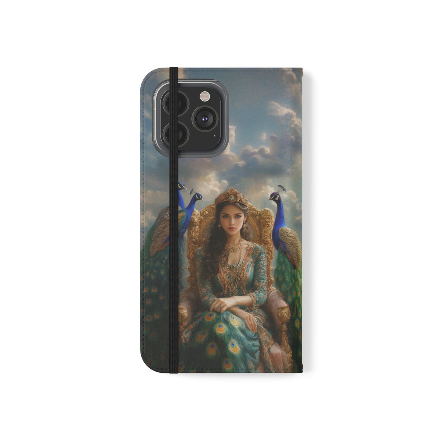 Hera Peacock Empress Golden Throne - Wallet Flip Case