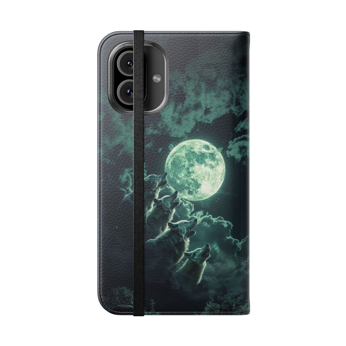 Moonlit Wolf Chorus - Wallet Flip Case