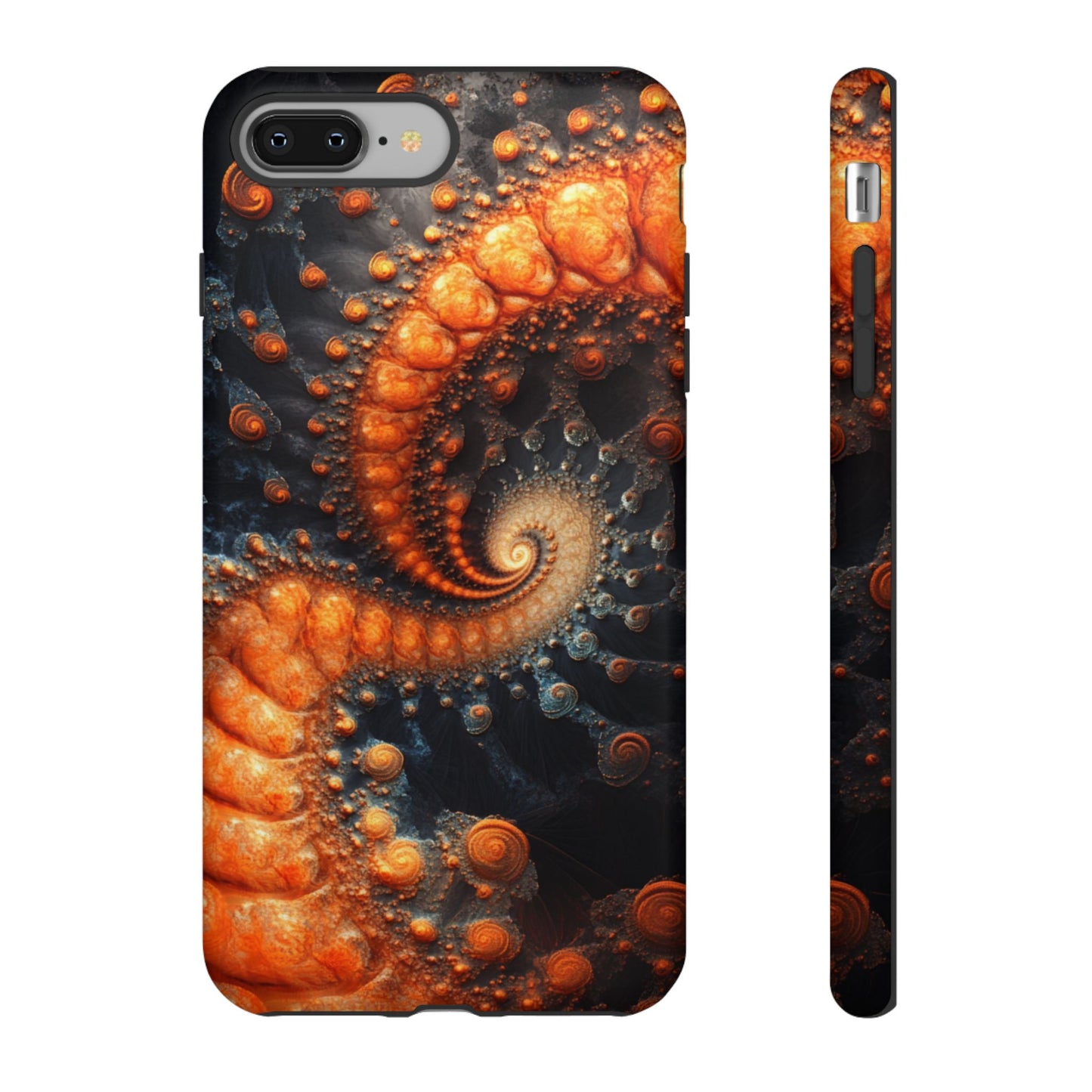 Amber Spiral Fractal – Tough iPhone Case