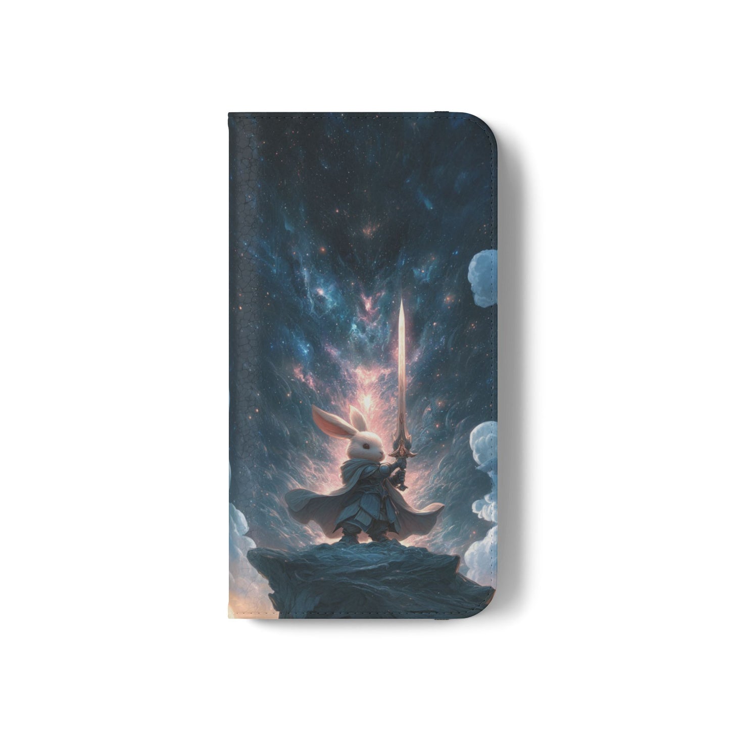 Cosmic Warrior Rabbit - Wallet Flip Case