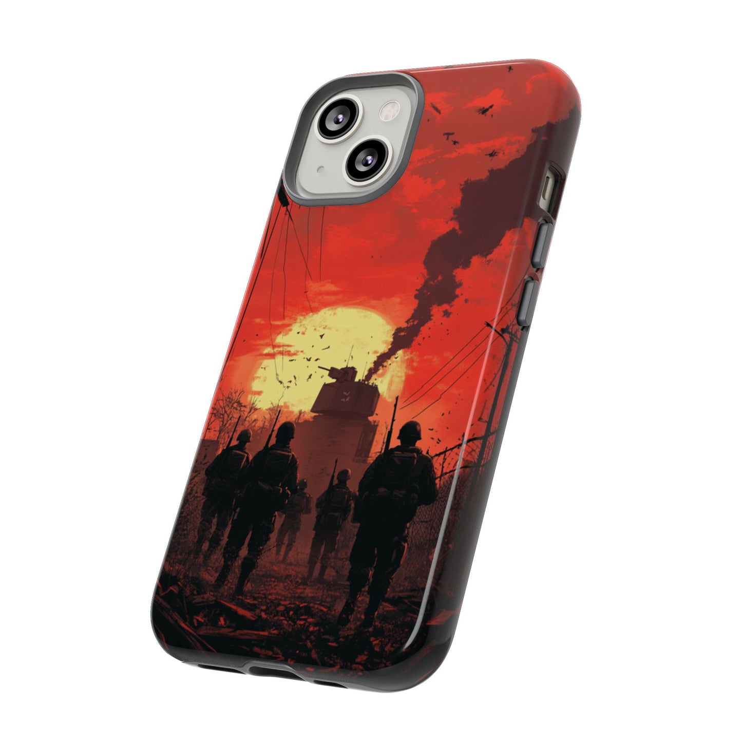 Dystopian Sunset Soldier Phone Case - iPhone, Google Pixel, Samsung Galaxy