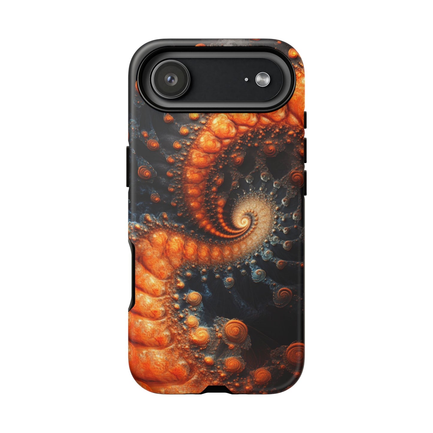 Amber Spiral Fractal – Tough iPhone Case