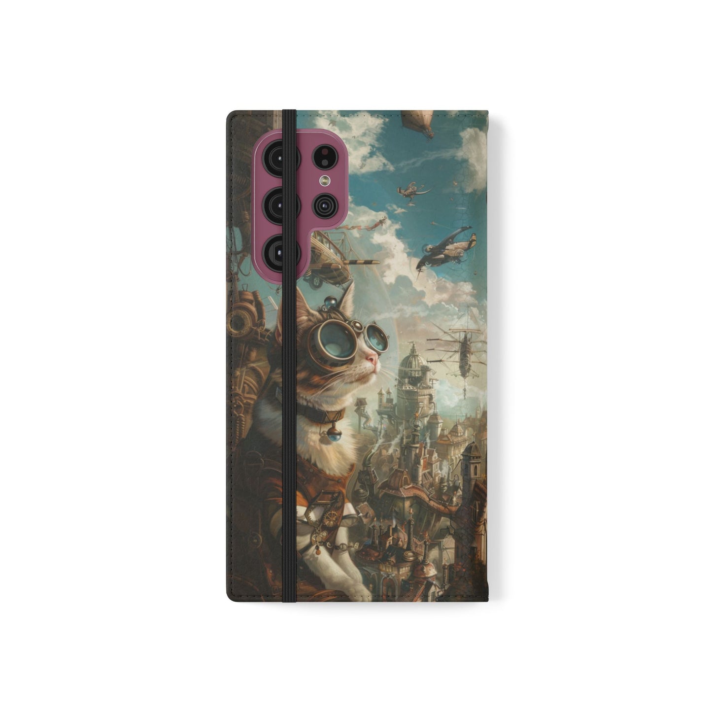 Steampunk Aviator Cat - Wallet Flip Case